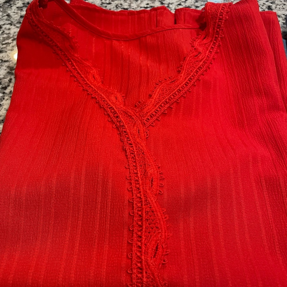 Vibrant Women's Short Sleeve Tops Set - Red, Blue, Green, and Striped - Picture 2 of 5